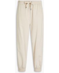 Brunello Cucinelli - French Cotton-blend Terry Track Pants - Lyst