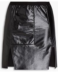 Rick Owens - Coated French Cotton-blend Terry Mini Skirt - Lyst