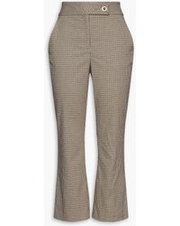 Veronica Beard - Cropped bootcut-hose aus tweed mit hahnentrittmuster - Lyst