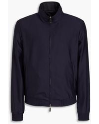 Emporio Armani - Jacke aus twill aus einer wollmischung mit nadelstreifen - Lyst