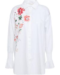 Maje Pario Cropped High-rise Slim-leg Jeans Mid Denim - Blue