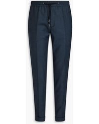Paul Smith - Slim-fit Wool And Cashmere-blend Flannel Drawstring Pants - Lyst