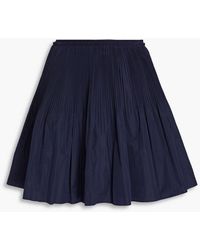 RED Valentino - Plissé Taffeta Mini Skirt - Lyst