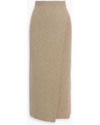 Max Mara - Umbria Wrap-Effect Wool And Cashmere-Blend Midi Skirt - Lyst