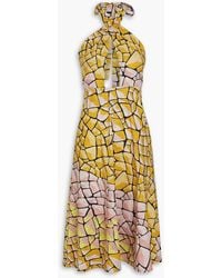 Emilio Pucci - Printed Jersey Halterneck Dress - Lyst