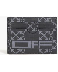 Off-White c/o Virgil Abloh - Logo-print Faux Textured-leather Cardholder - Lyst