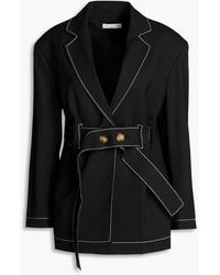 Rejina Pyo - Belted Wool-blend Canvas Jacket - Lyst