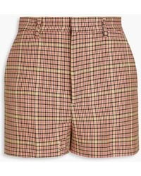RED Valentino - Prince Of Wales Checked Tweed Shorts - Lyst