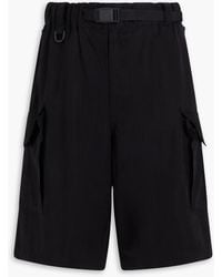 Y-3 - Logo-Print Twill Shorts - Lyst