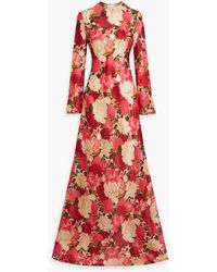 Zimmermann - Floral-print Silk-organza Gown - Lyst