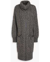 Brunello Cucinelli - Sequin-Embellished Cable-Knit Cashmere Cardigan - Lyst