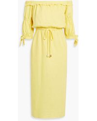 Diane von Furstenberg - Sophia Off-The-Shoulder Gauze Midi Dress - Lyst