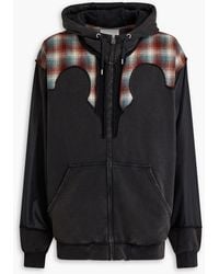 Maison Margiela - Pendleton Checked Wool, Shell And French Cotton-Terry Hoodie - Lyst