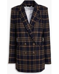 Veronica Beard - Oria Dickey Double-breasted Checked Wool-blend Blazer - Lyst