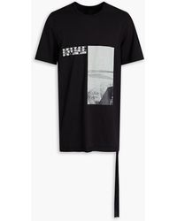Rick Owens - Printed Cotton-jersey T-shirt - Lyst