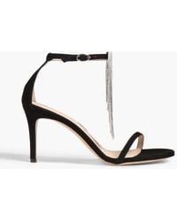 Claudie Pierlot - Ariane sandalen aus veloursleder mit kristallverzierung - Lyst