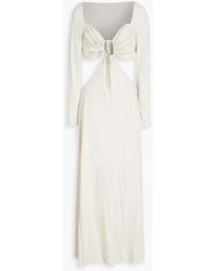 Rosetta Getty - Mélange Cutout Cotton-jersey Maxi Dress - Lyst
