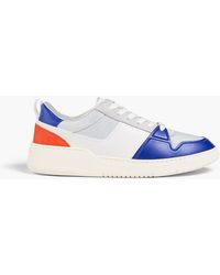Ferragamo - Dennis Color-Block Leather Sneakers - Lyst
