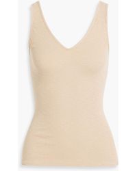 Enza Costa - Ribbed Stretch-cotton Jersey Tank - Lyst