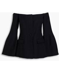 Gabriela Hearst - Ambrose Off-the-shoulder Wool And Silk-blend Jacket - Lyst
