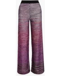 Missoni - Embellished Crochet-knit Wide-leg Pants - Lyst