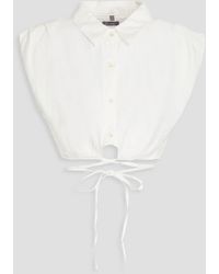 DL1961 - Ines Cropped Linen Shirt - Lyst