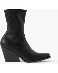 Stella McCartney - Cowboy Faux Leather Ankle Boots - Lyst