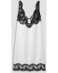 Dodo Bar Or - Easy Lace-trimmed Twill Midi Dress - Lyst