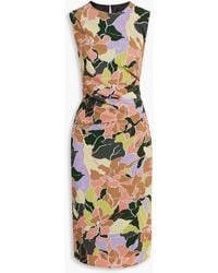 Dries Van Noten - Pleated Floral-print Crepe Dress - Lyst
