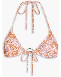 Melissa Odabash - Miami Paisley-Print Triangle Bikini Top - Lyst