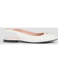 Bally - Embellished Leather Slingback Flats - Lyst
