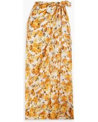 Onia - Floral-print Cotton-voile Pareo - Lyst