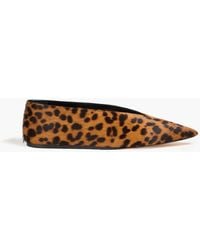 Le Monde Beryl - Babouche Leopard-print Calf Hair Point-toe Flats - Lyst