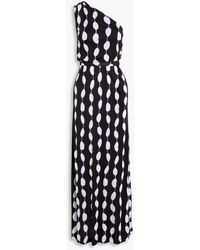 Diane von Furstenberg - Kiera One-shoulder Printed Jersey Maxi Dress - Lyst