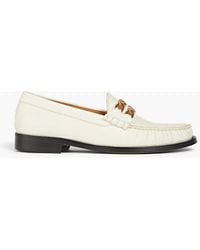 Sandro - Max Embellished Lizard-effect Leather Loafers - Lyst