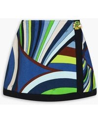 PUCCI - Mini-wickelrock aus frottee aus einer baumwollmischung mit print - Lyst