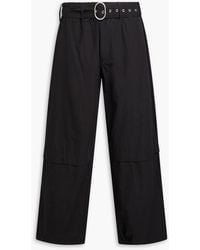Jil Sander - Belted Cotton-poplin Pants - Lyst