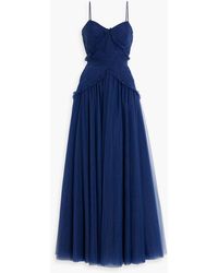 Zac Posen - Pleated Tulle Gown - Lyst