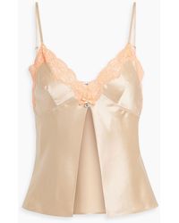 T By Alexander Wang - Lace-trimmed Silk-satin Camisole - Lyst