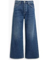 Rag & Bone - Andi hoch sitzende cropped jeans mit weitem bein - Lyst