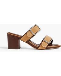 Alexandre Birman - Effie 80 mules aus veloursleder mit schnalle - Lyst
