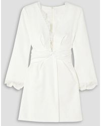 Rime Arodaky - Minikleid aus crêpe mit spitzenbesätzen und twist-detail - Lyst