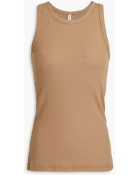 Samsøe & Samsøe - Alexo Ribbed Organic Stretch-Cotton Jersey Tank - Lyst