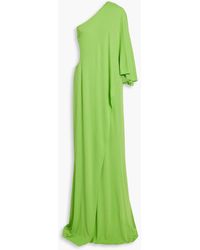 Halston - Alyssa One-sleeve Draped Jersey Gown - Lyst