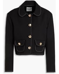 Sandro - Cropped Crepe Jacket - Lyst