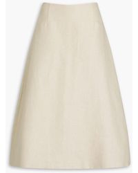 Theory - Linen Midi Skirt - Lyst