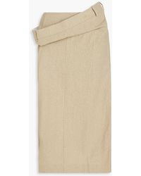 Jacquemus - Vela Draped Linen Pencil Skirt - Lyst