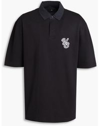 Y-3 - Embroidered Cotton-twill Polo Shirt - Lyst