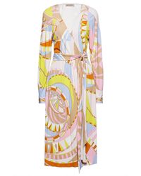 Emilio Pucci - Printed Jersey Midi Wrap Dress - Lyst