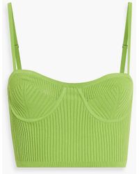 Helmut Lang - Ribbed-knit Underwired Bra Top - Lyst